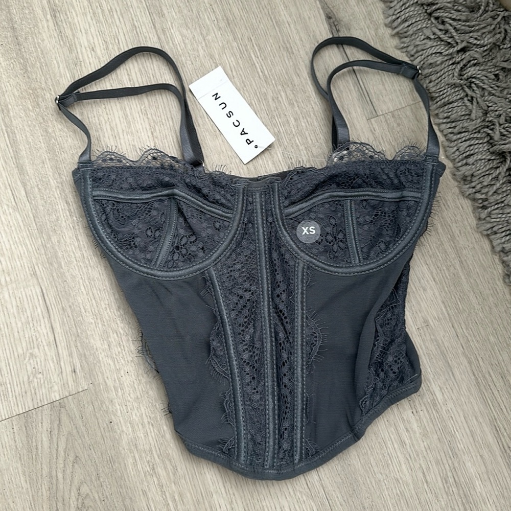 Pacsun Grey Corset top